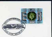 Postmark - Great Britain 1977 card bearing illustrated cancellation for Silver Jubilee Special (RHDR Hythe) showing Loco
