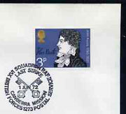 Postmark - Great Britain 1972 cover bearing illustrated cancellation for 16 Squadron RAF, Last Strike Canberra Mission (BFPS)