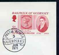 Postmark - Guernsey 1971 cover bearing illustrated cancellation for Postal Museum