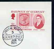 Postmark - Guernsey 1971 cover bearing illustrated cancellation for Postal Museum