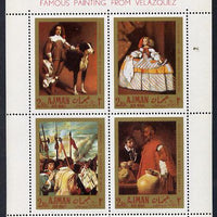 Ajman 1968 Paintings by Velazquez perf m/sheet unmounted mint (Mi BL 22A)