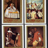 Ajman 1968 Paintings by Velazquez imperf set of 4 (Mi 218-21B) unmounted mint