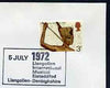 Postmark - Great Britain 1972 cover bearing special cancellation for Llangollen International Musical Eisteddfod (5 July)