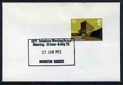 Postmark - Great Britain 1972 cover bearing special cancellation for CEPT Telephone Working Group Meeting, Brighton