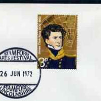 Postmark - Great Britain 1972 cover bearing illustrated cancellation for Stamford Arts Festival