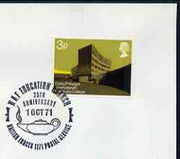 Postmark - Great Britain 1971 cover bearing illustrated cancellation for RAF Education Branch, 25th Anniversary (BFPS)