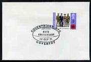 Postmark - Great Britain 1971 cover bearing illustrated cancellation for Coventrians RFC 50th Anniversary, Coventry