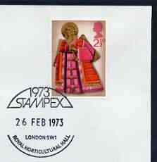 Postmark - Great Britain 1973 cover bearing special cancellation for Stampex 1973 (circular cancel)