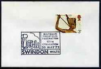 Postmark - Great Britain 1972 cover bearing illustrated cancellation for Wiltshire Philatelic Federation 12th Convention (showing Stonehenge)