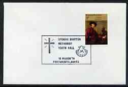 Postmark - Great Britain 1974 cover bearing illustrated cancellation for Opening Drayton Methodist Youth Hall (showing Scallop shell)