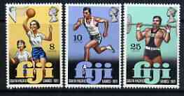 Fiji 1971 Fourth South Pacific Games perf set of 3 unmounted mint, SG 451-53