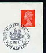 Postmark - Great Britain 1970 cover bearing illustrated cancellation for Mayflower (350 Years), Southampton