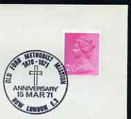 Postmark - Great Britain 1971 cover bearing illustrated cancellation for Old Ford Methodist Mission Anniversary