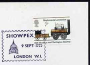 Postmark - Great Britain 1975 card bearing illustrated cancellation for Showpex '75