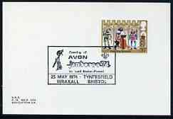 Postmark - Great Britain 1974 card bearing illustrated cancellation for Opening of Avon Jamboree by Lord Baden Powell
