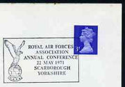 Postmark - Great Britain 1971 cover bearing illustrated cancellation for RAF Association Annual Conference, Scarborough