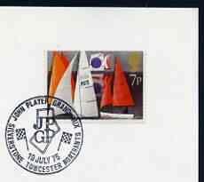 Postmark - Great Britain 1975 card bearing illustrated cancellation for John Player Grand Prix, Silverstone