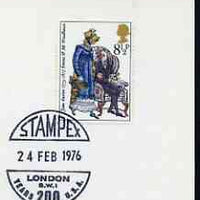 Postmark - Great Britain 1976 card bearing special cancellation for Stampex 1976 (200 Years USA)