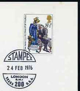 Postmark - Great Britain 1976 card bearing special cancellation for Stampex 1976 (200 Years USA)