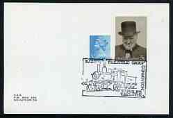 Postmark - Great Britain 1975 card bearing illustrated cancellation for Railway Philatelic Group Convention, Leicester showing Steam Loco