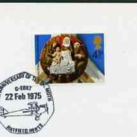 Postmark - Great Britain 1975 card bearing illustrated cancellation for 50th Anniversary of Tiger Moth