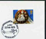 Postmark - Great Britain 1975 card bearing illustrated cancellation for 50th Anniversary of Tiger Moth