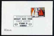 Postmark - Great Britain 1975 card bearing illustrated cancellation for Hibernian FC Centenary match against Derby County