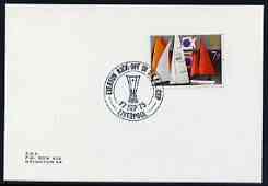 Postmark - Great Britain 1975 card bearing illustrated cancellation for Everton Kick-Off In UEFA Cup