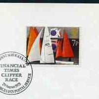 Postmark - Great Britain 1975 card bearing special cancellation for Financial Times Clipper Race (BFPS)