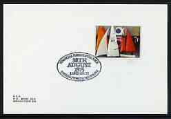 Postmark - Great Britain 1975 card bearing special cancellation for Financial Times Clipper Race (oval cancel)