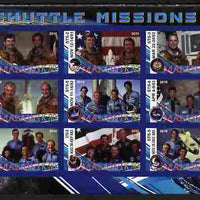Malawi 2010 Space Shuttle Missions #01 imperf sheetlet containing 9 values unmounted mint