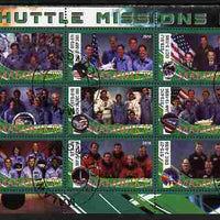 Malawi 2010 Space Shuttle Missions #03 perf sheetlet containing 9 values fine cto used
