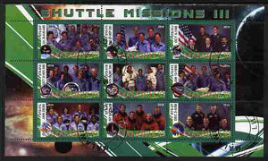 Malawi 2010 Space Shuttle Missions #03 perf sheetlet containing 9 values fine cto used