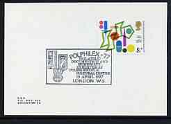 Postmark - Great Britain 1977 cover bearing illustrated cancellation for PolPhilex '77, Philatelic & Numismatic Exhibition