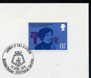 Postmark - Great Britain 1976 card bearing illustrated cancellation for Launch of HMS Glasgow (BFPS)
