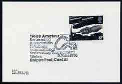 Postmark - Great Britain 1976 card bearing illustrated cancellation for Welsh Amateur Swimming Association