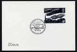 Postmark - Great Britain 1976 card bearing illustrated cancellation for 40th Anniversary First Flight of Wellington (BFPS)