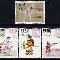 Peru 1990 4th South American Games (1st issue) perf set of 4 unmounted mint, SG 1746-49