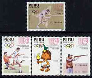 Peru 1990 4th South American Games (1st issue) perf set of 4 unmounted mint, SG 1746-49