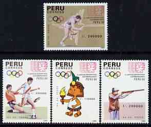 Peru 1990 4th South American Games (1st issue) perf set of 4 unmounted mint, SG 1746-49