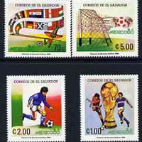 El Salvador 1986 World Cup Football Championships perf set of 4 unmounted mint, SG 1925-28