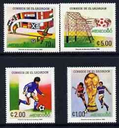 El Salvador 1986 World Cup Football Championships perf set of 4 unmounted mint, SG 1925-28