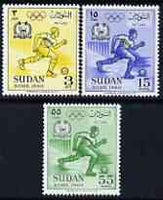 Sudan 1960 Rome Olympic Games perf set of 3 unmounted mint, SG 155-57