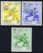 Sudan 1960 Rome Olympic Games perf set of 3 unmounted mint, SG 155-57