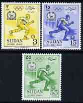 Sudan 1960 Rome Olympic Games perf set of 3 unmounted mint, SG 155-57