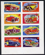 Nagaland 1974 Vintage Cars (Churchill Birth Centenary) imperf set of 8 values (2c to 60c) unmounted mint