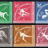 Venezuela 1962 First National Games perf set of 6 diamond shaped unmounted mint, SG 1740-46