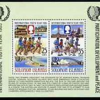 Solomon Islands 1985 International Youth Year perf m/sheet unmounted mint, SG MS 555