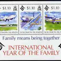 Solomon Islands 1994 International Year of the Family perf m/sheet unmounted mint, SG MS 811