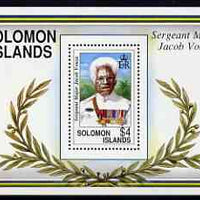 Solomon Islands 1992 Birth Centenary of Sgt-major Jacob Vouza (war hero) perf m/sheet unmounted mint, SG MS 727
